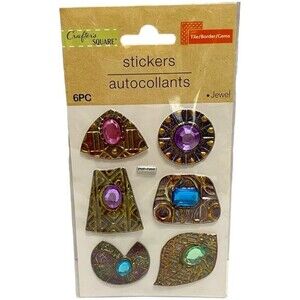 Crafters Square 6pc Bejeweled Dimensional Stickers
